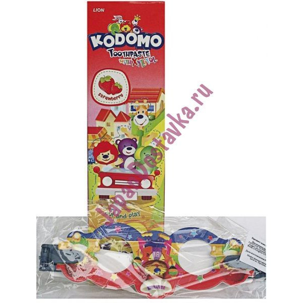 Детская зубная паста с 6 месяцев Strawberry (клубника), KODOMO ( ) 45 г (+ игрушка)