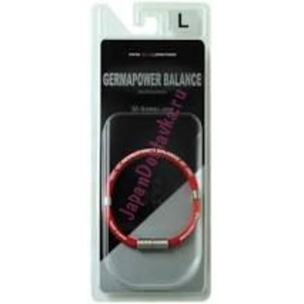 Германиевый браслет, КAEP JAPAN (с антистатическим эффектом, размер L - 19, 7 см, красный)