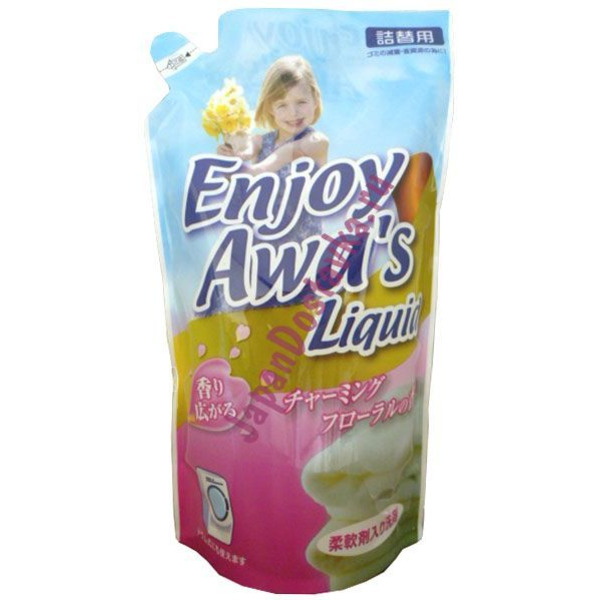 Гель для стирки c кондиционером Enjoy Awa's (аромат цветов), ROCKET SOAP 800 мл (запаска)