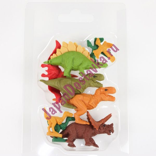 Сувенирный набор 3D-ластиков Мир динозавров, IWAKO (9 шт.)