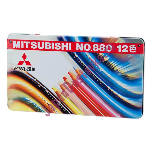 Японские цветные карандаши  Mitsubishi Pencil  набор 12 цветов