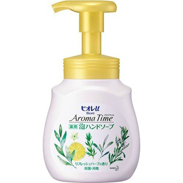 Пенящееся мыло для рук Biore U Aroma Time (с парфюмерной композицией: нотами цитруса и свежих трав) KAO 230 мл