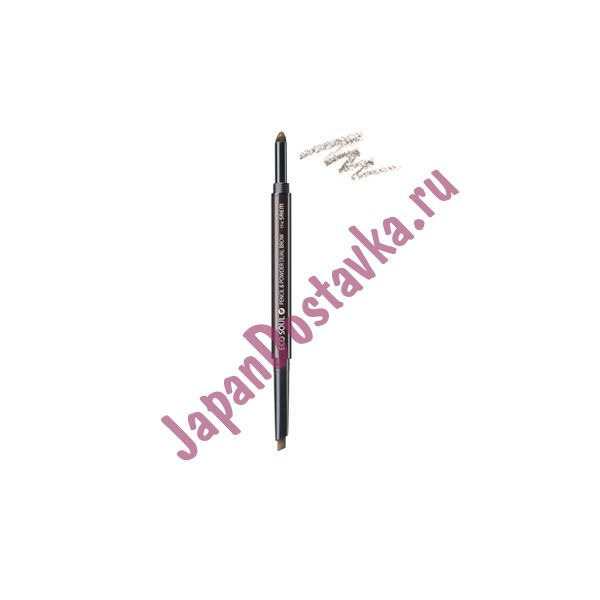 Карандаш-пудра для бровей Eco Soul Pencil & Powder Dual Brow оттенок 02 Deep Brown, SAEM   0,5 г/ 0,3 г