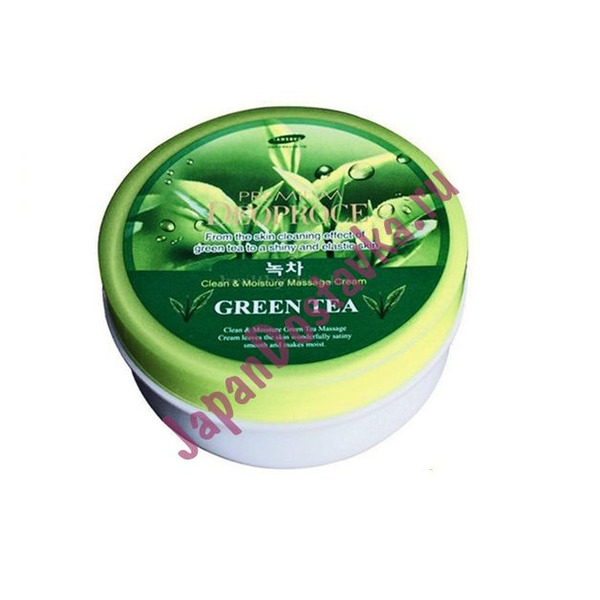 Крем массажный с экстрактом зеленого чая Premium Clean & Moisture Green Tea Massage Cream, DEOPROCE   300 мл