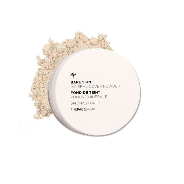 Пудра компактная Mineral Cover Powder V201 Light Beige (светлый беж), THE FACE SHOP   15 г