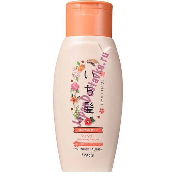 Шампунь интенсивно увлажняющий для поврежденных волос с маслом абрикоса Ichikami, KRACIE  150 мл