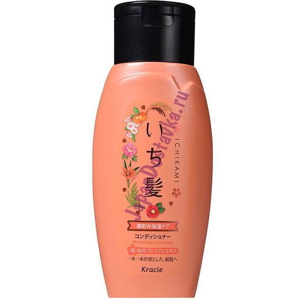 Бальзам-ополаскиватель интенсивно увлажняющий для поврежденных волос с маслом абрикоса Ichikami, KRACIE  150 мл