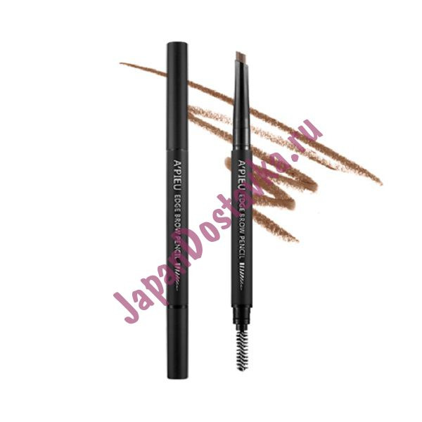 Автоматический карандаш для бровей Edge Brow Pencil Medium Brown, средне-коричневый, APIEU   0,35 мл