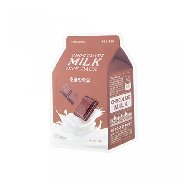 Тканевая молочная маска с экстрактом какао Chocolate Milk One-Pack, APIEU   21 г