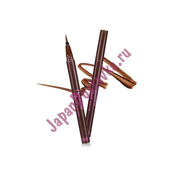 Лайнер для подводки века Drawing Show Brush Liner, оттенок BR401 (коричневый), ETUDE HOUSE   2 г