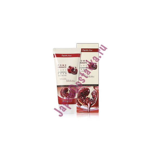 Очищающая пенка с экстрактом граната Pomegranate Pure Cleansing Foam, FARMSTAY   180 мл