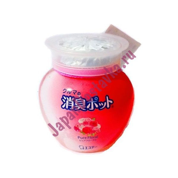 Автомобильный ароматизатор с ароматом розовых цветов Shoushuu Pot Pure Floral, ST  150 г