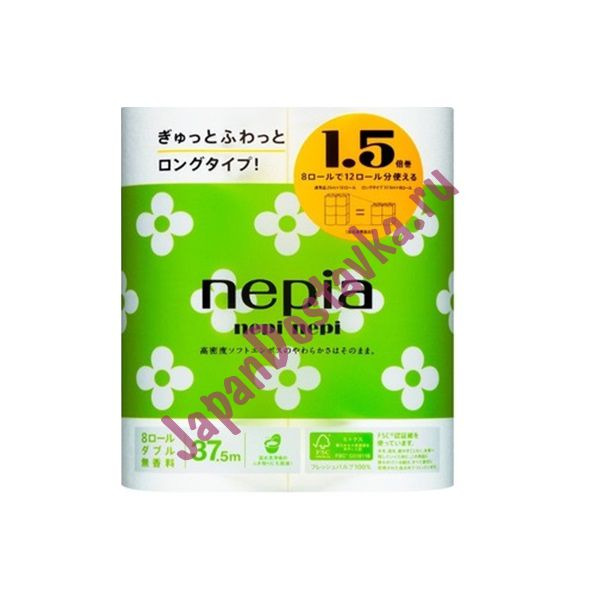 Двухслойная туалетная бумага Nepi Nepi, NEPIA  37,5 м х 8