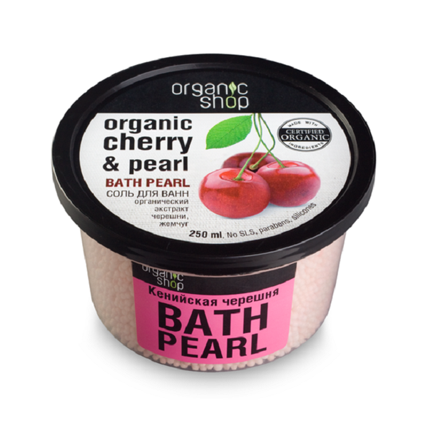 Соль для ванн Кенийская Черешня Cherry and Pearl Bath Pearl, ORGANIC SHOP  250 мл
