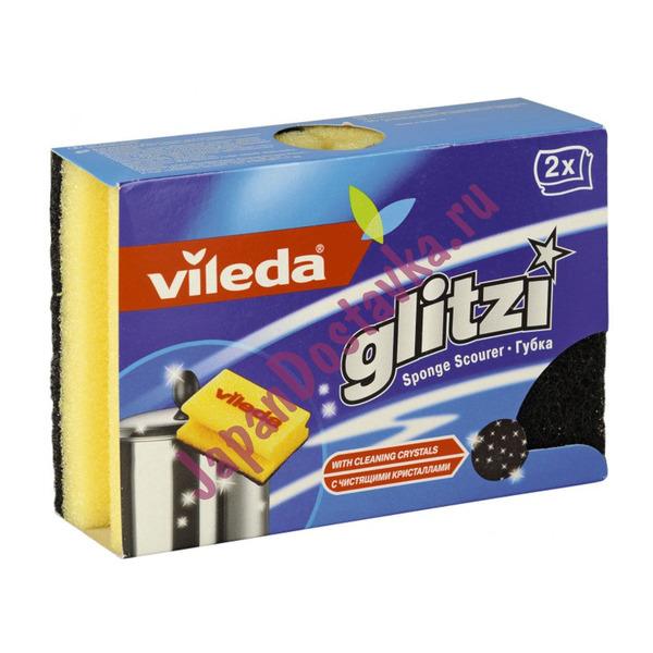 Губка для кастрюль Glitzi Washing Up Sponge, VILEDA  2 шт