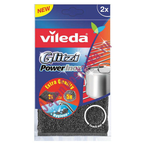 Губка металлическая Glitzi Inox Power, VILEDA  2 шт