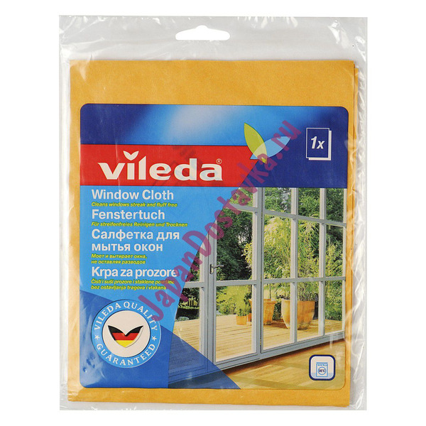Салфетка для мытья окон Window Cloth, VILEDA  1 шт