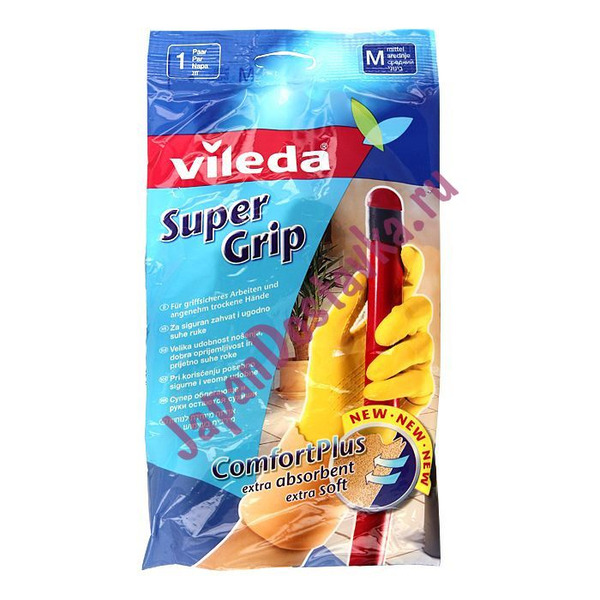 Перчатки универсальные Super Grip (размер М), VILEDA  1 пара