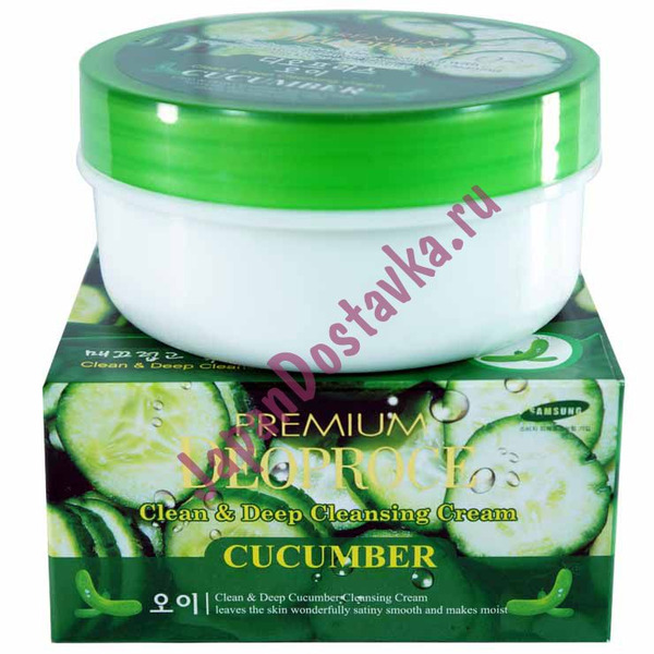 Крем для лица очищающий с экстрактом огурца Clean & Deep Cucumber Cleansing Cream Premium, DEOPROCE   300 г