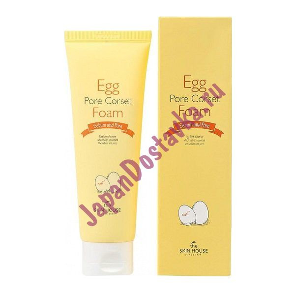 Пенка для глубокого очищения и сужения пор Egg Pore Corset Foam, THE SKIN HOUSE   120 мл