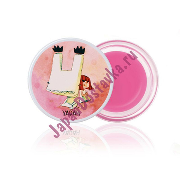 Бальзам-тинт для губ в баночке Lip Tint Balm, оттенок 03 Sugar Pink (Сладкий Розовый), YADAH   4,7 г