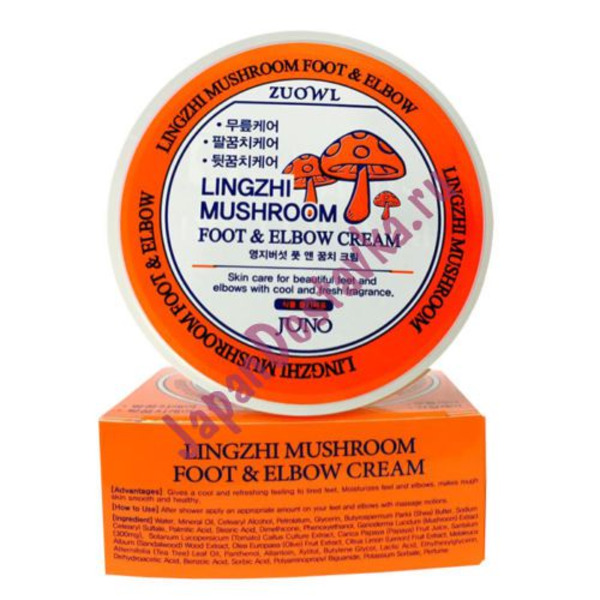 Крем для ног и локтей с экстрактом грибов линжчи Zuowl Foot&Elbow Cream Linzhi Mushroom, JUNO   100 мл
