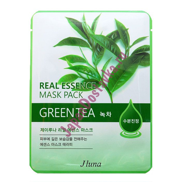 Тканевая маска с экстрактом зеленого чая Real Essence Mask Pack Green Tea, JUNO   25 мл