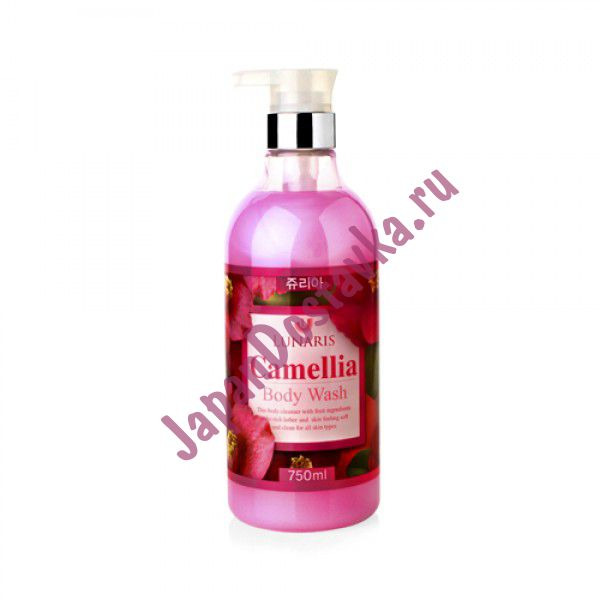 Гель для душа с экстрактом камелии Body Wash Camellia, LUNARIS   750 мл