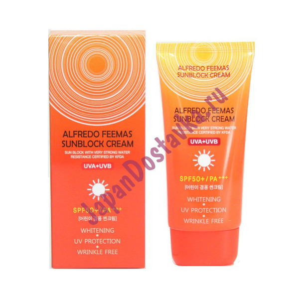 Солнцезащитный крем Alfredo Feemas Sunblock Cream SPF50+/PA+++, LUNARIS   70 мл