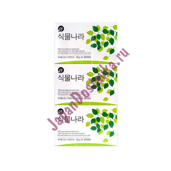 Мыло туалетное с экстрактом японского кипариса Botanical Nation, CJ LION   100 г х 3