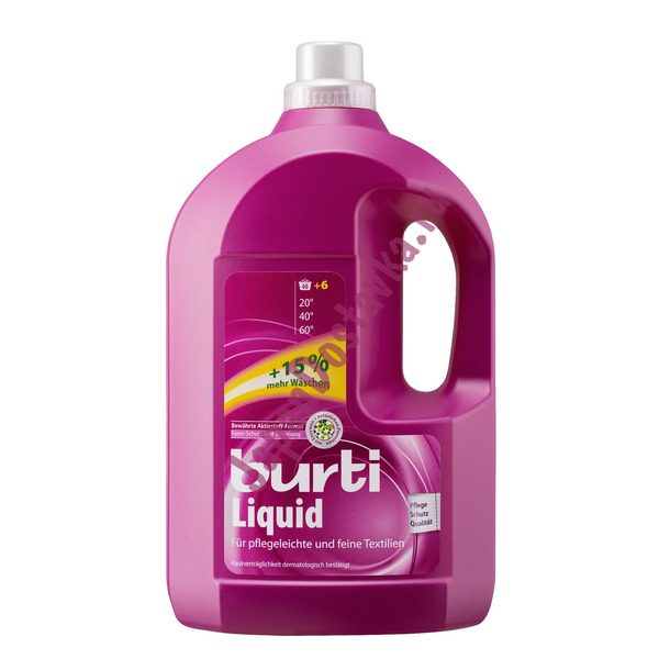 Синтетическое жидкое средство для цветного и тонкого белья Liquid, BURTI  3000 мл