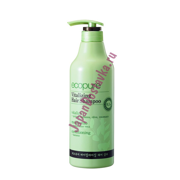 Витаминизирующий шампунь для волос Ecopure Vitalizing Hair Shampoo, FLOR DE MAN   700 мл