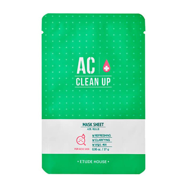 Очищающая маска для проблемной кожи AC Clean Up Mask Sheet, ETUDE HOUSE   27 г