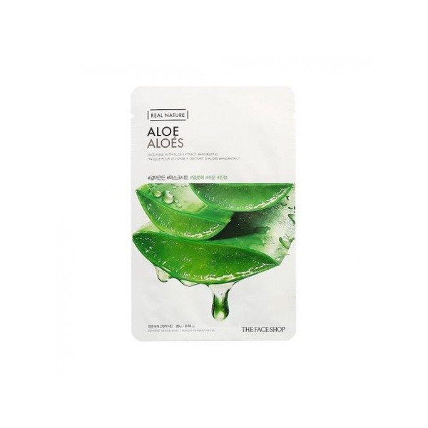 Тканевая маска для лица с экстрактом алоэ Real Nature Aloe Face Mask, THE FACE SHOP   20 г