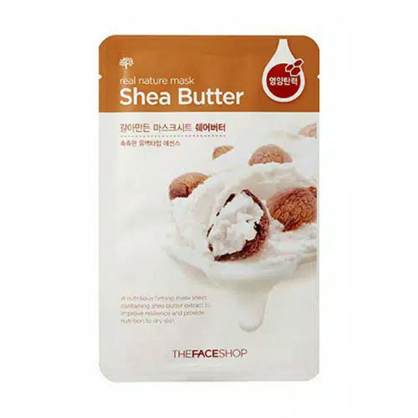 Тканевая маска для лица с маслом ши Real Nature Shea Butter Face Mask, THE FACE SHOP   20 г