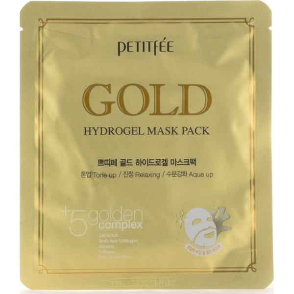 Гидрогелевая маска для лица с золотым комплексом Gold Hydrogel Mask Pack, PETITFEE   32 г