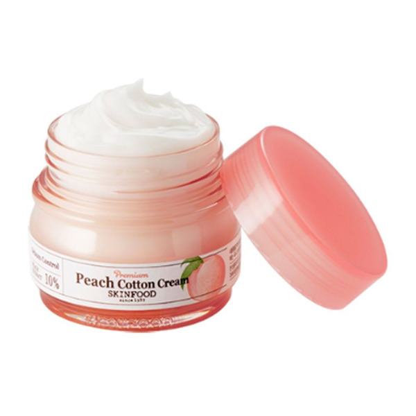 Крем для лица с экстрактом персика Premium Peach Cotton Cream, SKINFOOD   63 мл