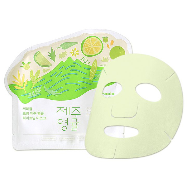 Тканевая осветляющая маска для лица Jeju Citrus Sudachi Whitening Mask, CIRACLE   21 г