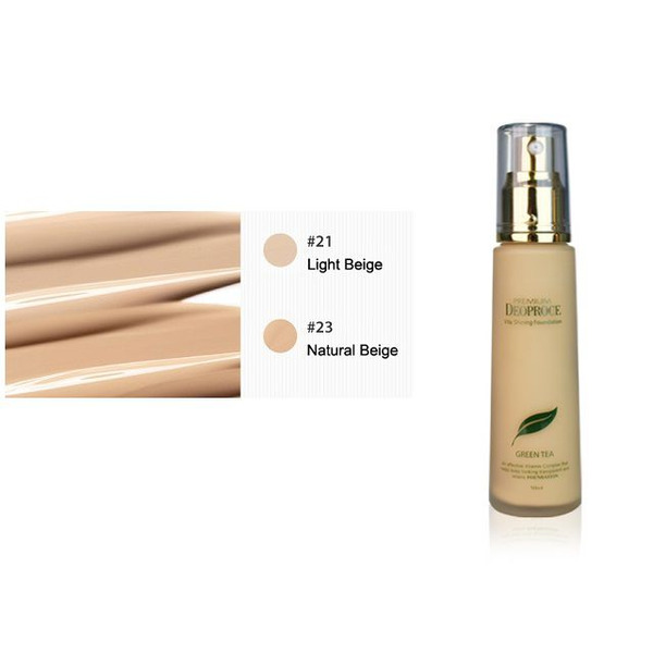 Тональная основа с экстрактом зеленого чая Premium Vita Shining Foundation, тон 23 (натуральный беж), DEOPROCE   50 мл