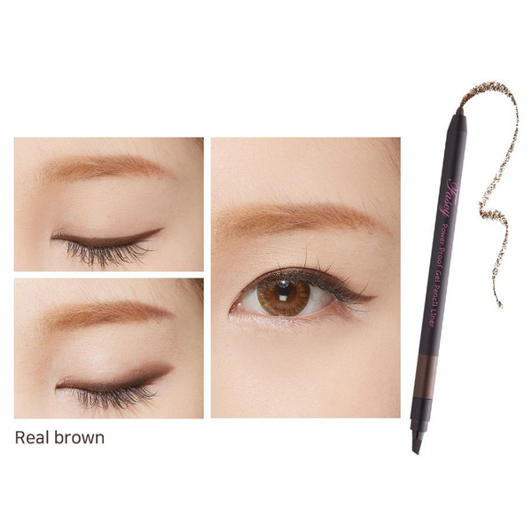 Карандаш для глаз гелевый Power Proof Gel Pencil Liner Real Brown (коричневый), FASCY   0,4 г