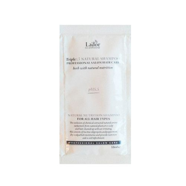 Шампунь с натуральными ингредиентами Triplex Natural Shampoo, LADOR   10 мл (пробник)