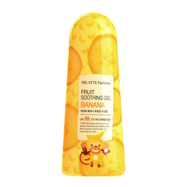 Гель для лица и тела многофункциональный с экстрактом банана Fashiony Fruit Soothing Gel Banana, MILATTE   200 г