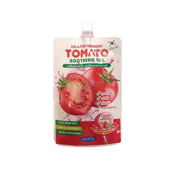 Гель для лица и тела многофункциональный Fashiony Tomato Soothing Gel, MILATTE   50 мл (мягкая упаковка)