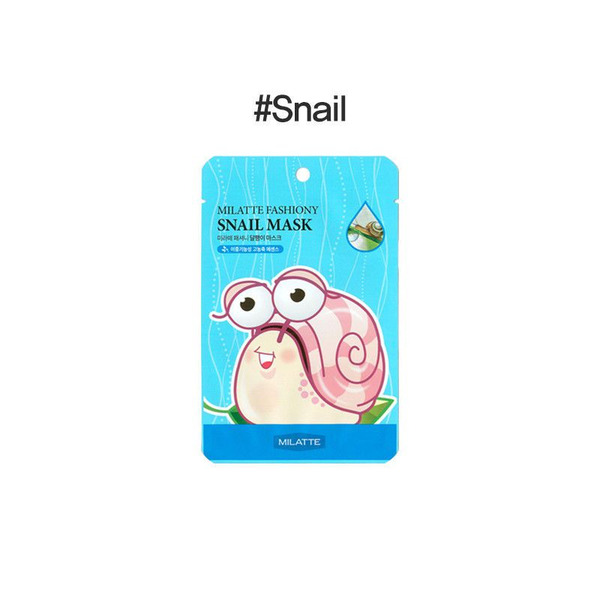 Маска для лица тканевая с экстрактом муцина улитки Fashiony Snail Mask Sheet, MILATTE   21 г