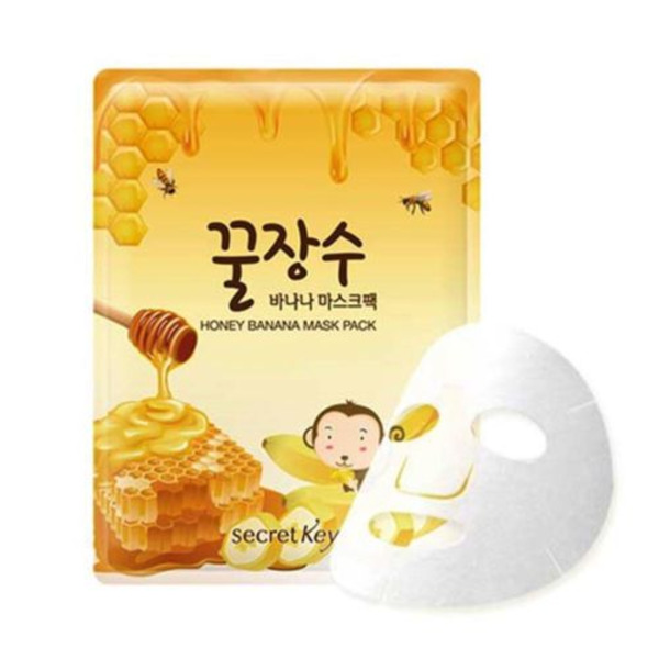 Маска для лица с экстрактом банана и меда Honey Banana Mask Pack, SECRET KEY   25 г