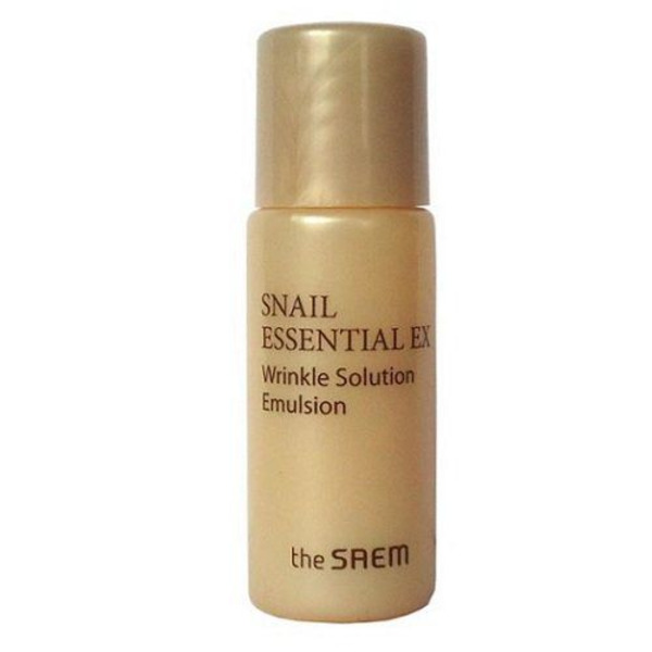 Эмульсия антивозрастная с экстрактом улиточной слизи Snail Essential EX Wrinkle Solution Emulsion, THE SAEM   5 мл (пробник)