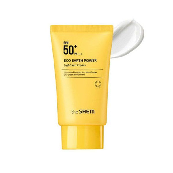 Крем солнцезащитный легкий SPF50 Eco Earth Power Light Sun Cream, THE SAEM   50 г