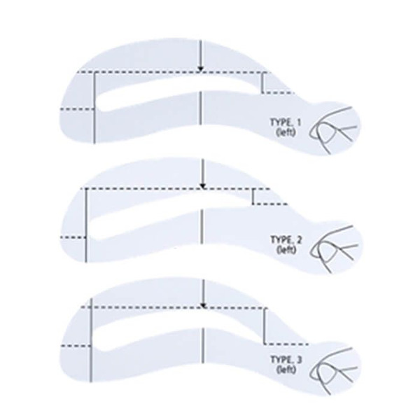 Трафарет для бровей Eyebrow Guide, THE SAEM   1 набор (3 шт)