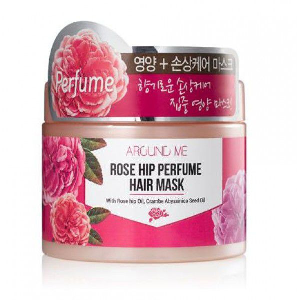 Маска для поврежденных волос Around Me Rose Hip Perfume Hair Mask, WELCOS   300 г