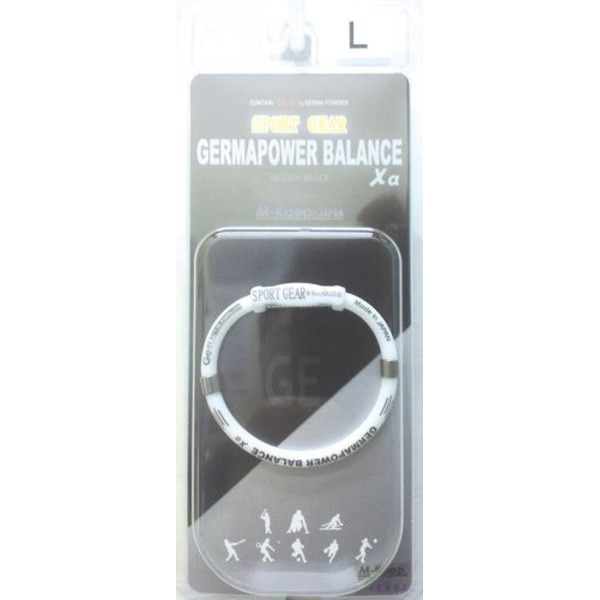 Германиевый браслет с усиленной застежкой М-КАЕР,   (размер L - 19,7 см, белый)